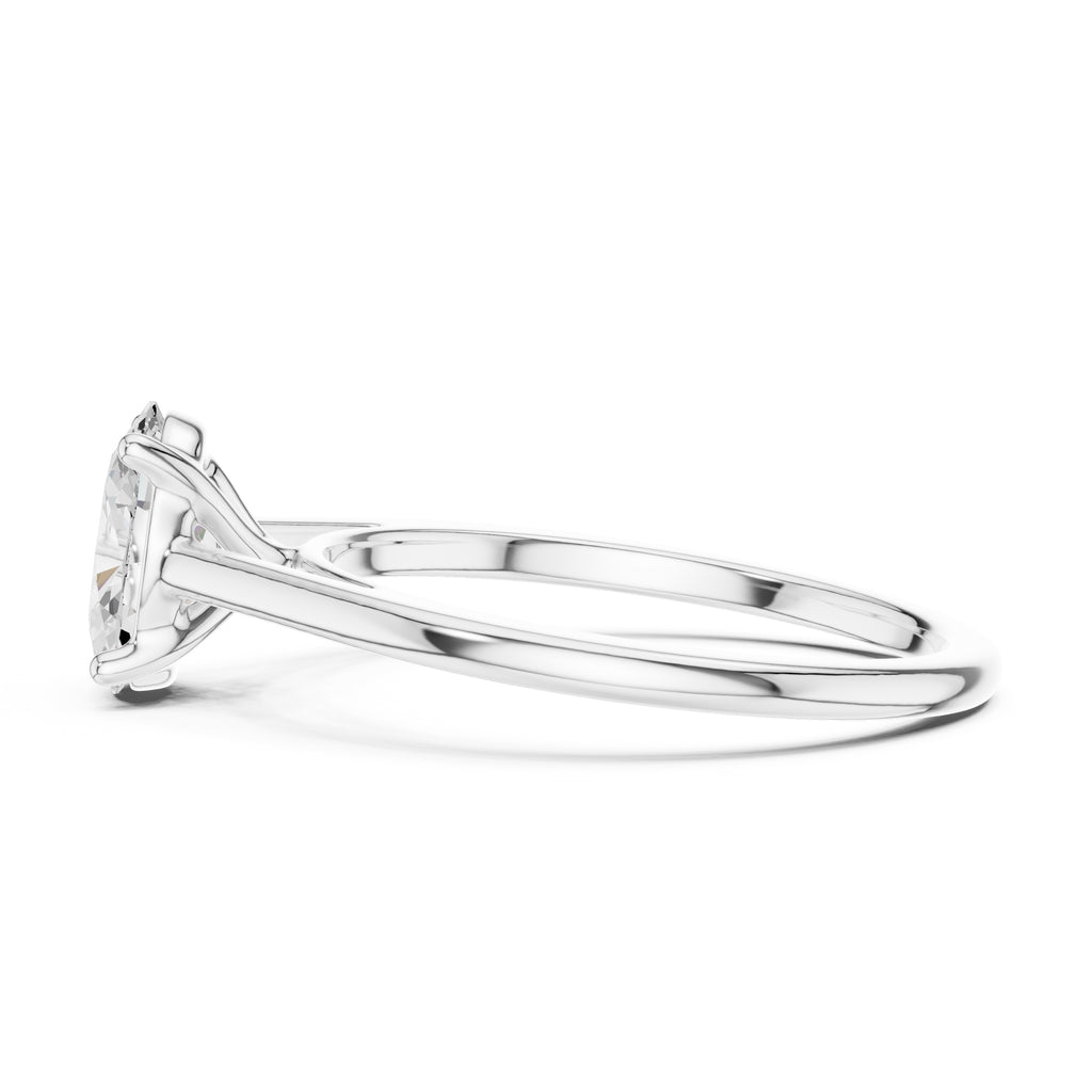 1.00 ct Nora Oval Solitaire Ring 1ct White Gold