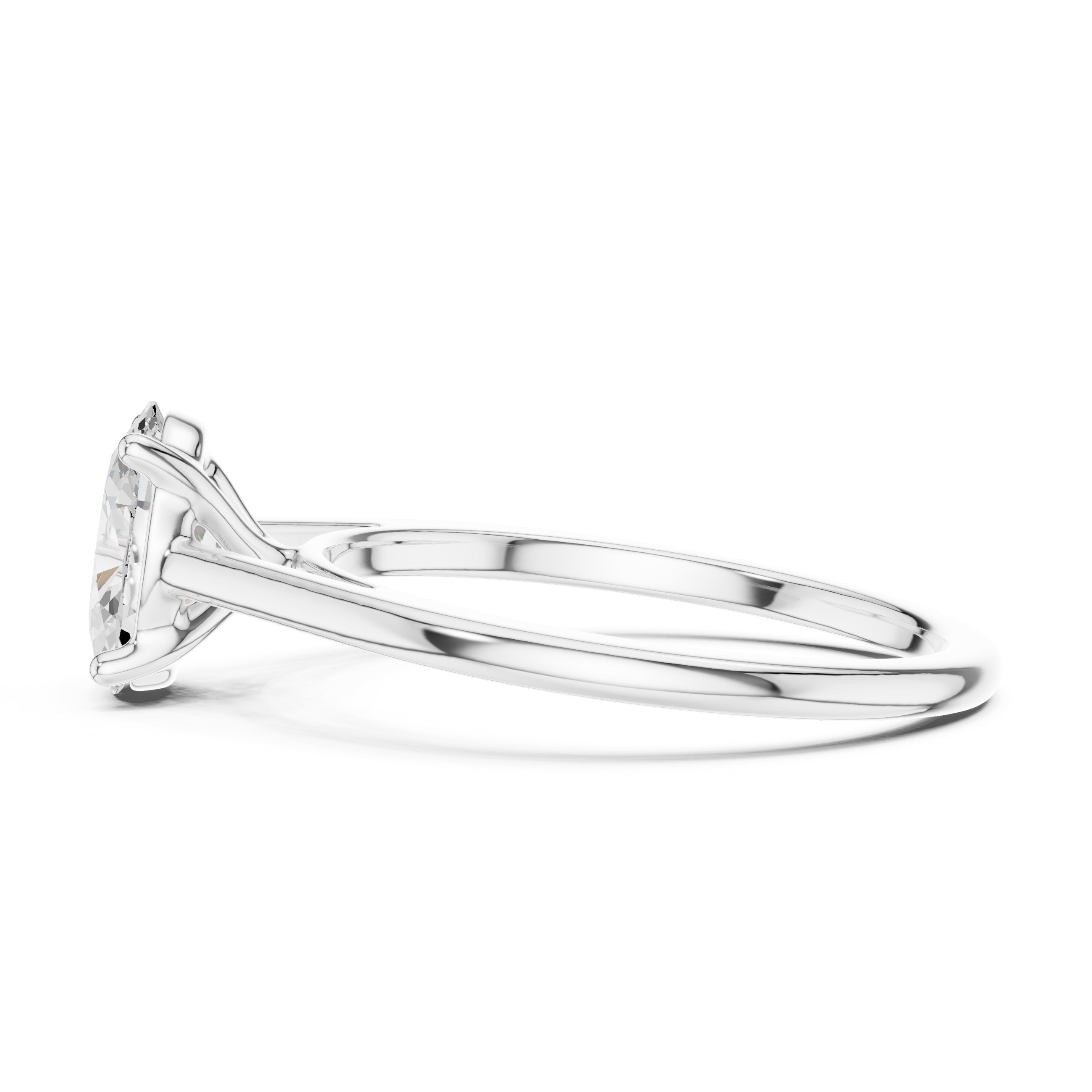 1.00 ct Nora Oval Solitaire Ring 1ct White Gold