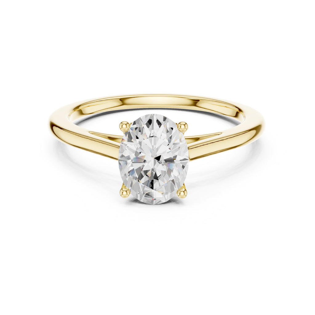 1.00 ct Nora Oval Solitaire Ring 1ct Yellow Gold