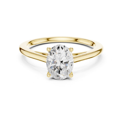 1.00 ct Nora Oval Solitaire Ring 1ct Yellow Gold