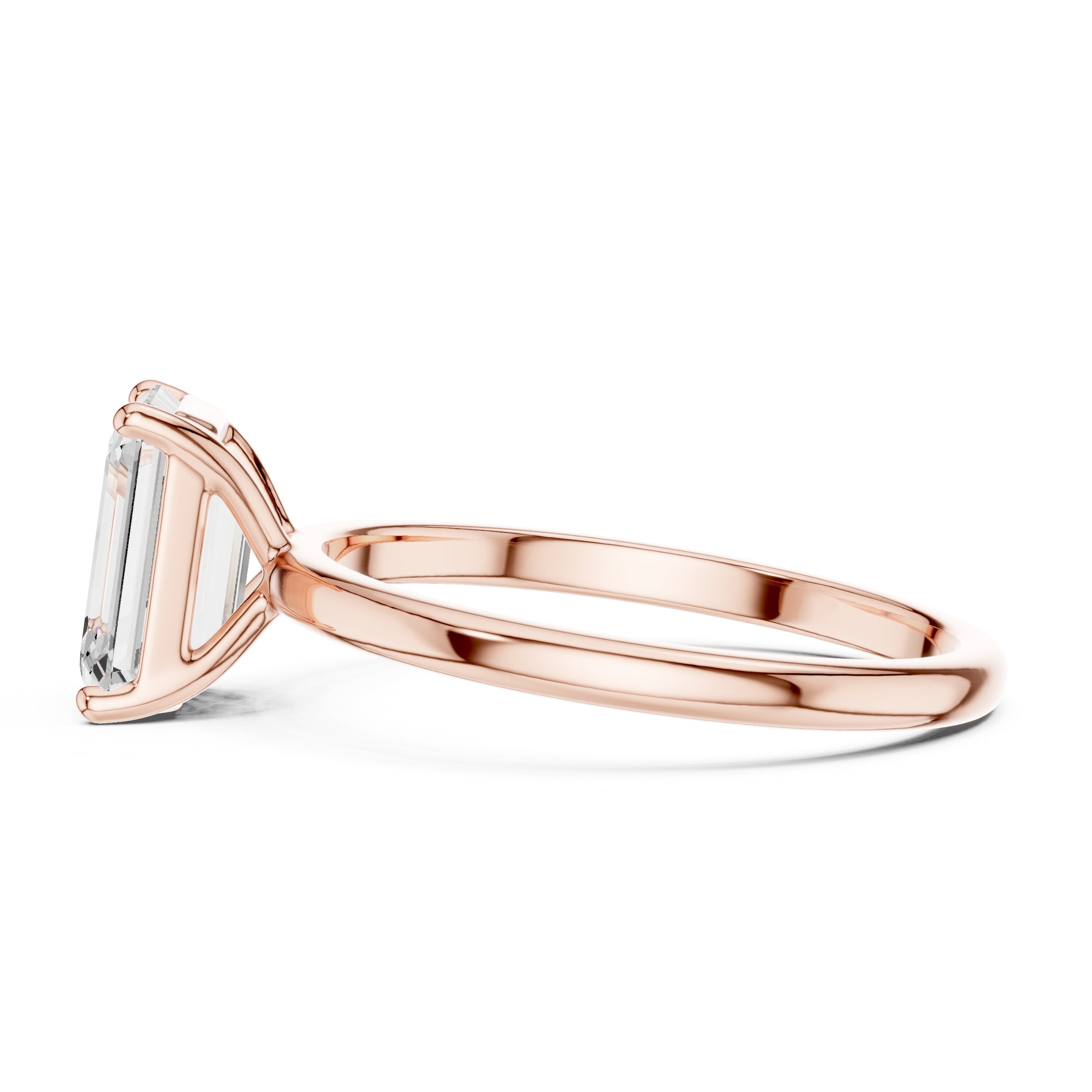 2.00 ct Clara Emerald Solitaire Ring 2ct Rose Gold