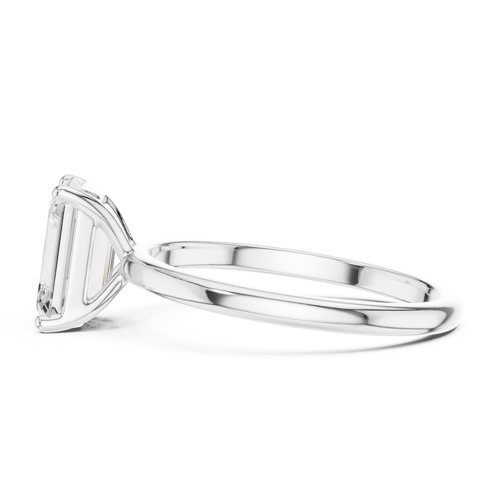 2.00 ct Clara Emerald Solitaire Ring 2ct White Gold