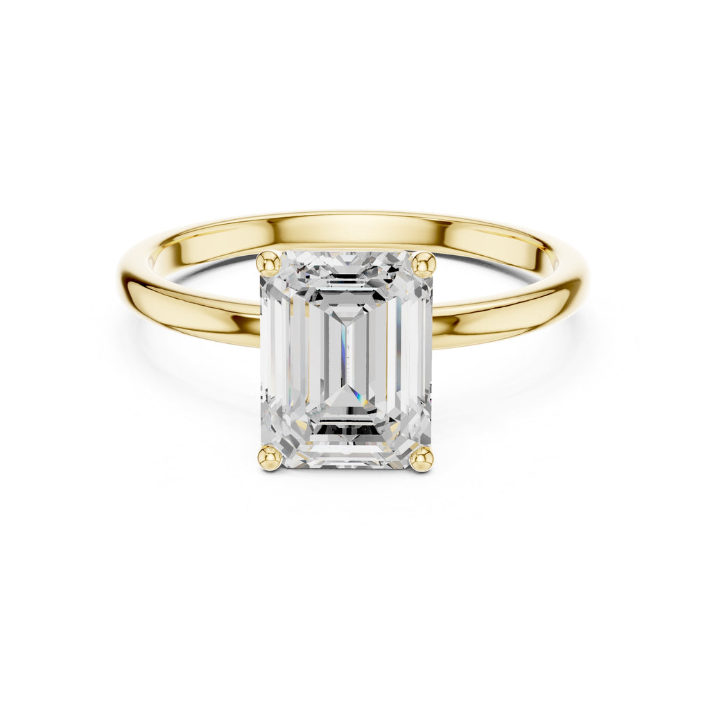 2.00 ct Clara Emerald Solitaire Ring 2ct Yellow Gold