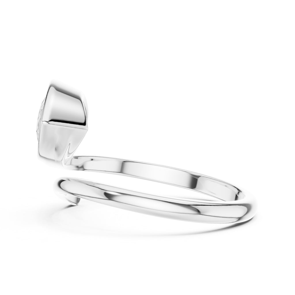 1.25 ct Cora Bezel Ring 1.25ct White Gold