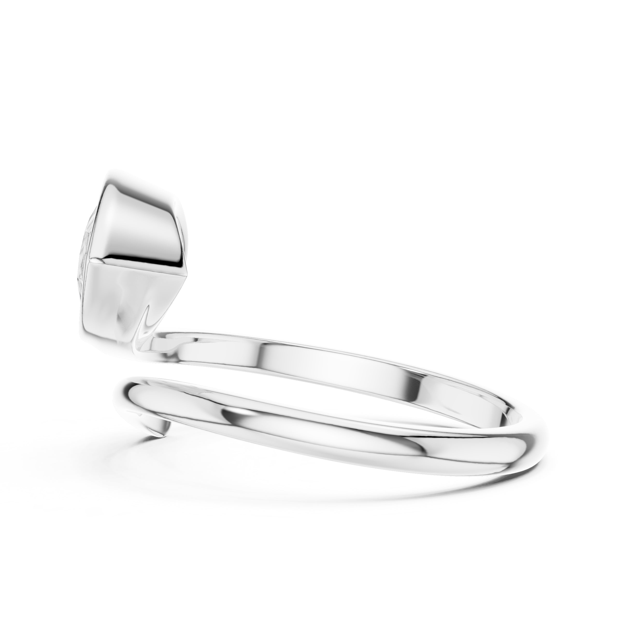 1.25 ct Cora Bezel Ring 1.25ct White Gold