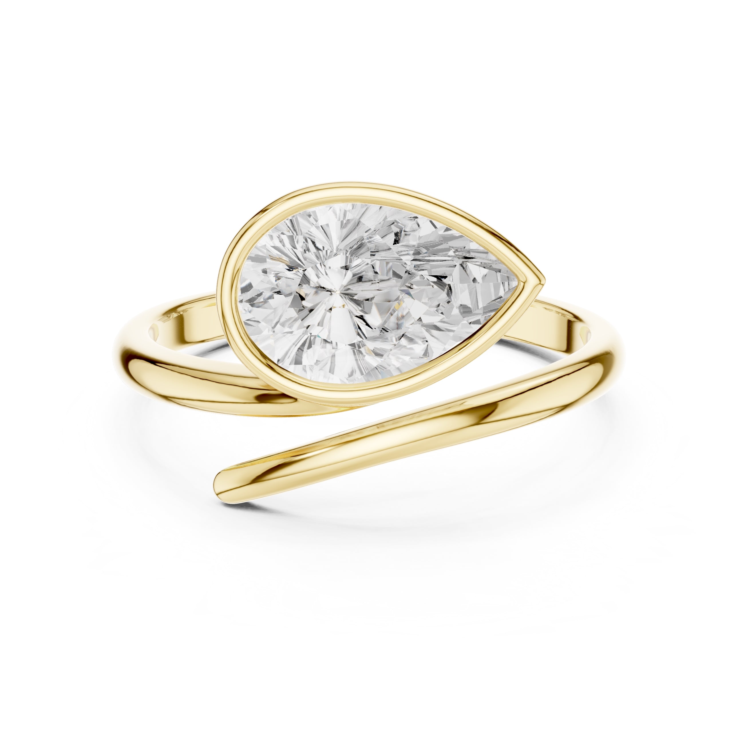 1.25 ct Cora Bezel Ring 1.25ct Yellow Gold