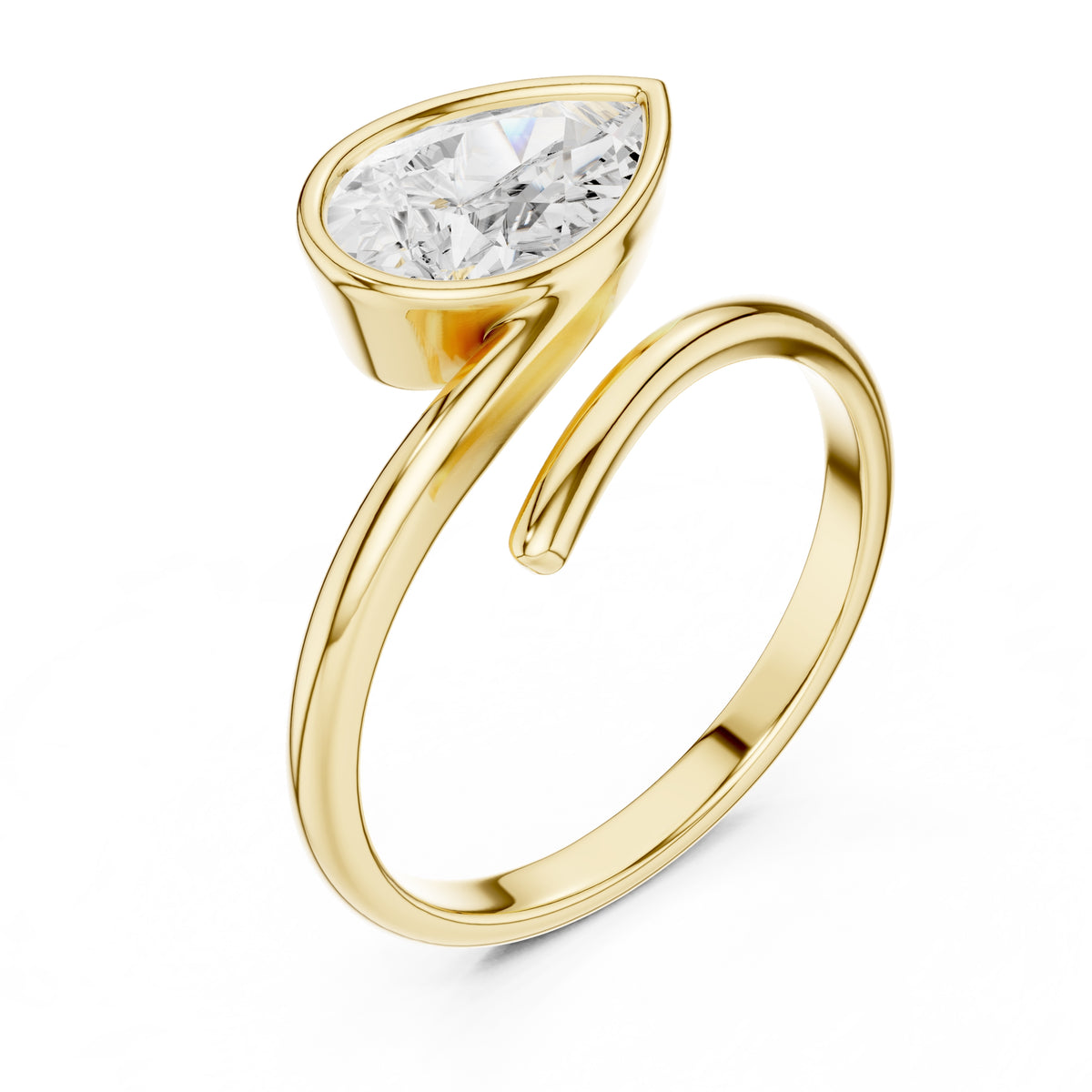 1.25 ct Cora Bezel Ring 1.25ct Yellow Gold