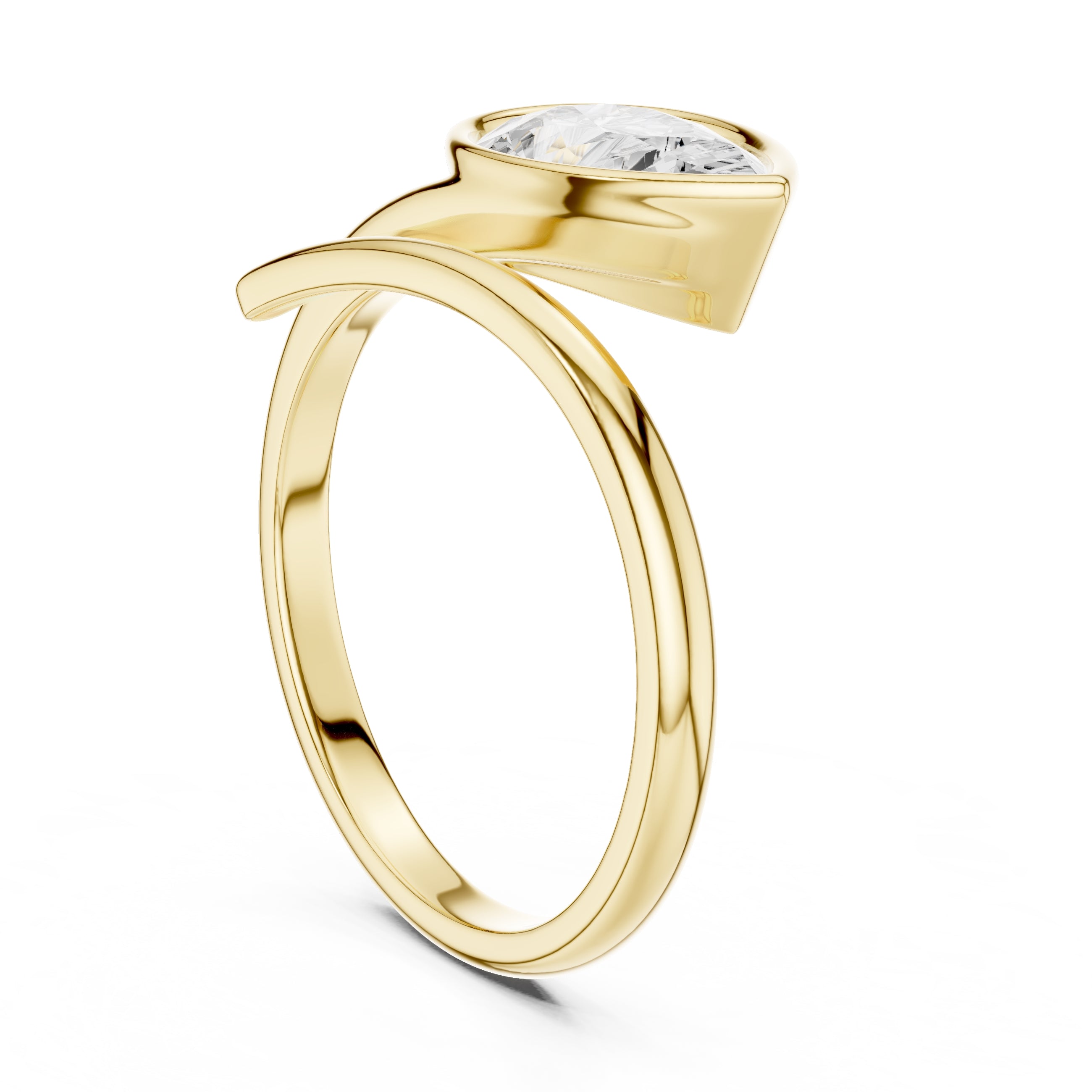 1.25 ct Cora Bezel Ring 1.25ct Yellow Gold