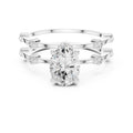 1.20 ct Isla Double Band Oval 1.2ct White Gold