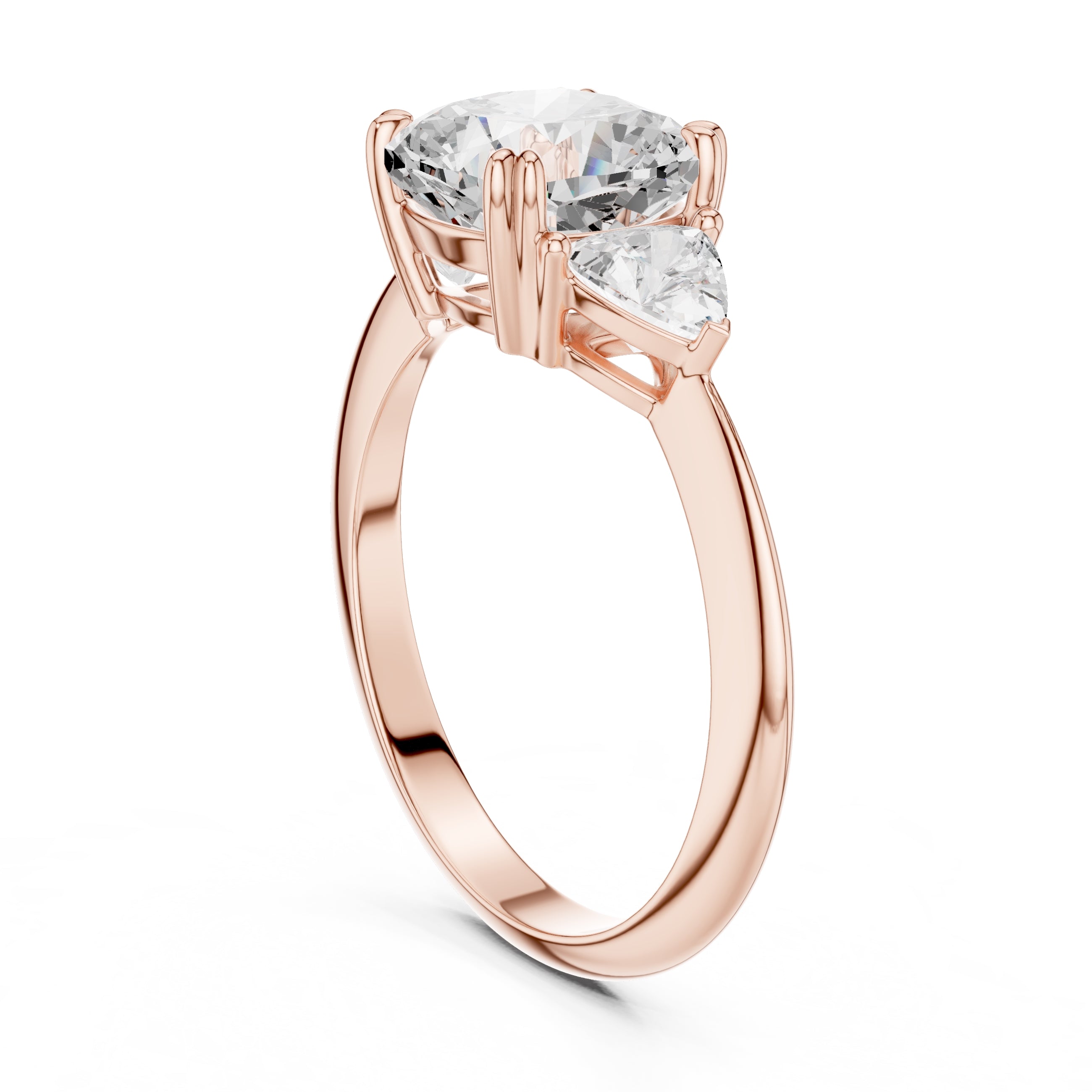 2.51 ct Mila Cushion Trilogy 2.51ct Rose Gold