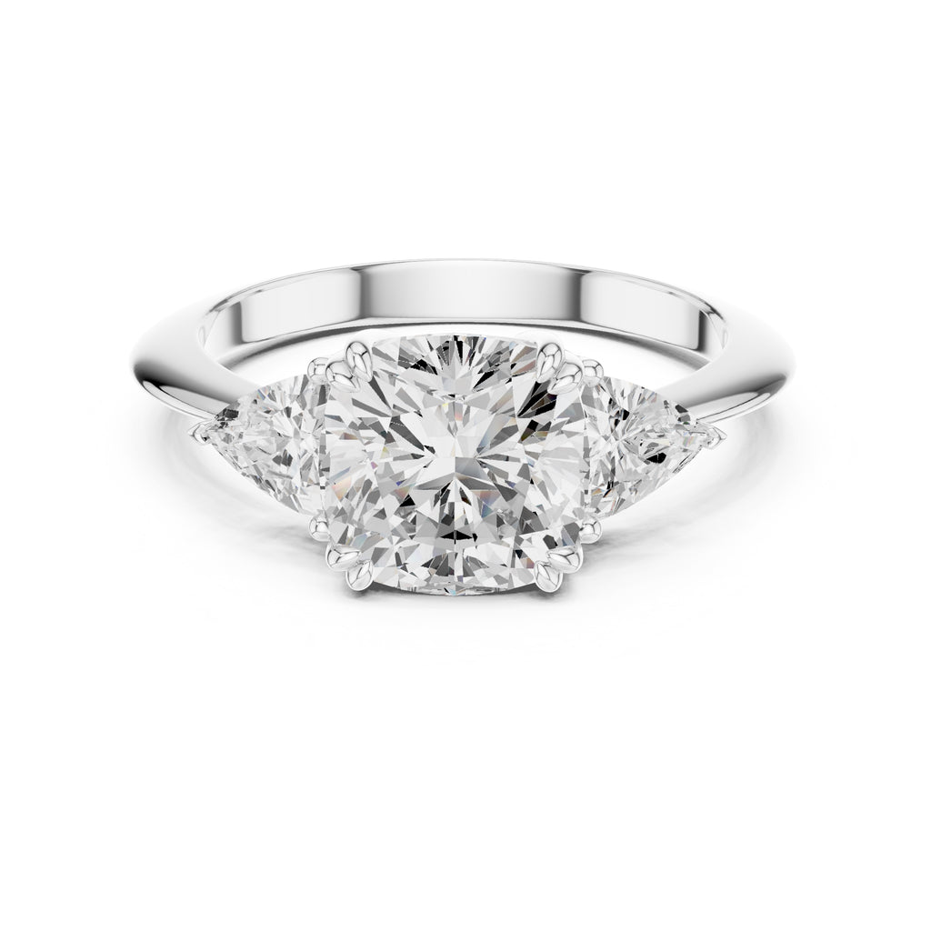 2.51 ct Mila Cushion Trilogy 2.51ct White Gold