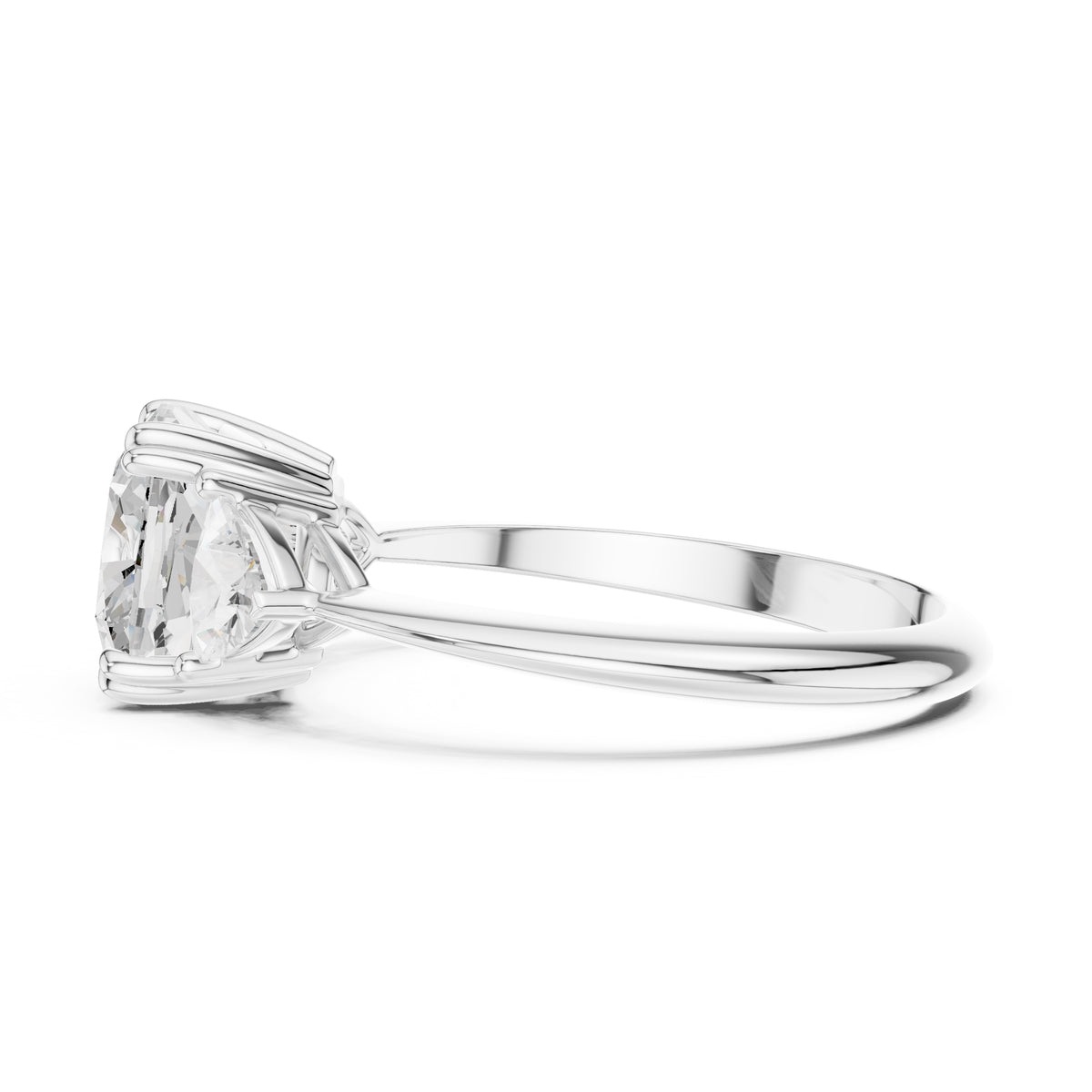 2.51 ct Mila Cushion Trilogy 2.51ct White Gold