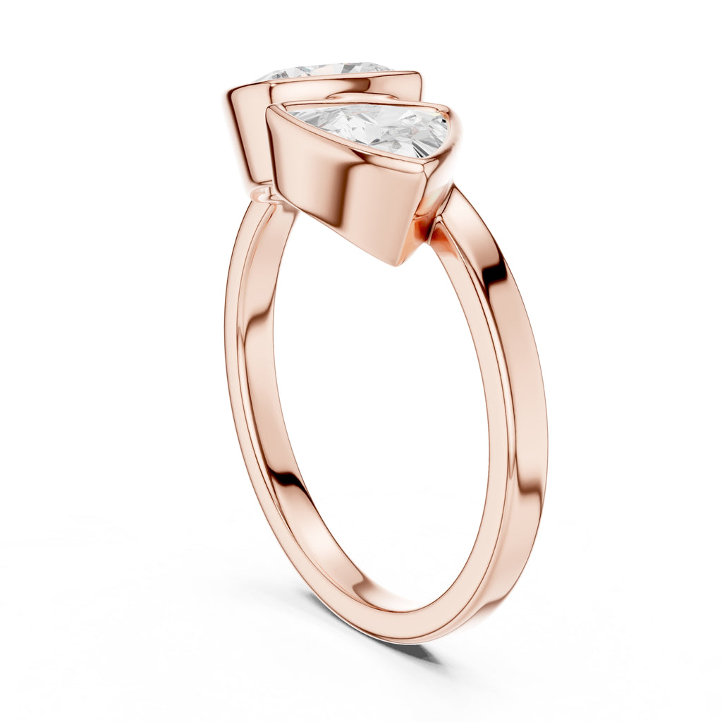 1.25 ct Harper Toi et Moi 1.25ct Rose Gold