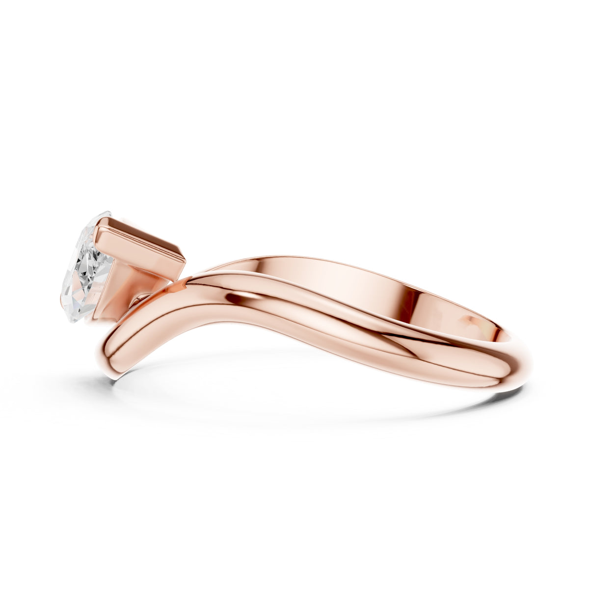 0.90 ct Eden East-West Ring 0.9ct Rose Gold