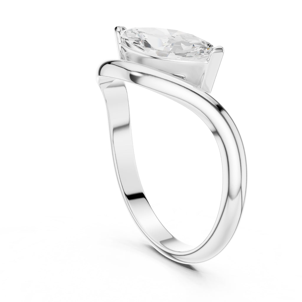 0.90 ct Eden East-West Ring 0.9ct White Gold