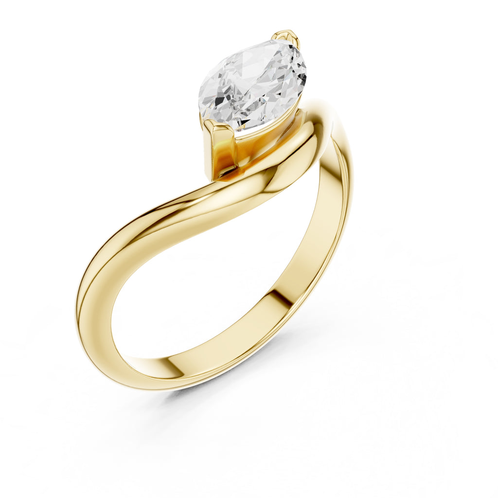 0.90 ct Eden East-West Ring 0.9ct Yellow Gold