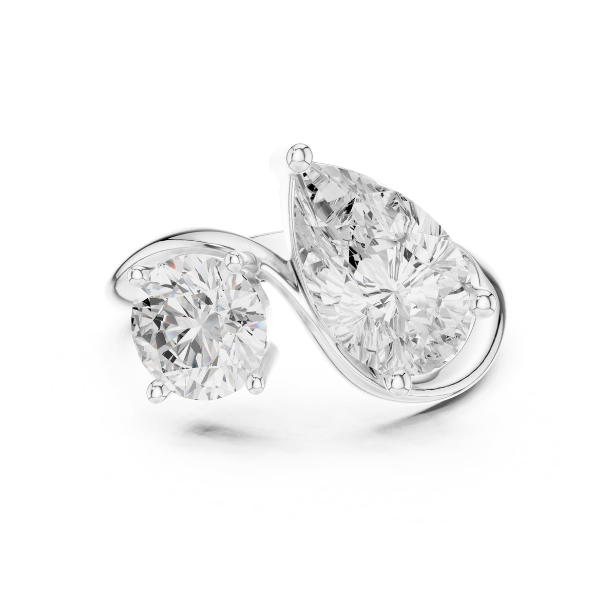 2.00 ct Astra Toi et Moi 2ct White Gold