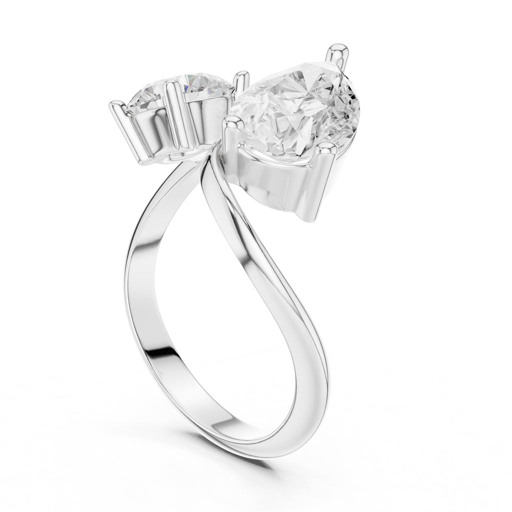 2.00 ct Astra Toi et Moi 2ct White Gold