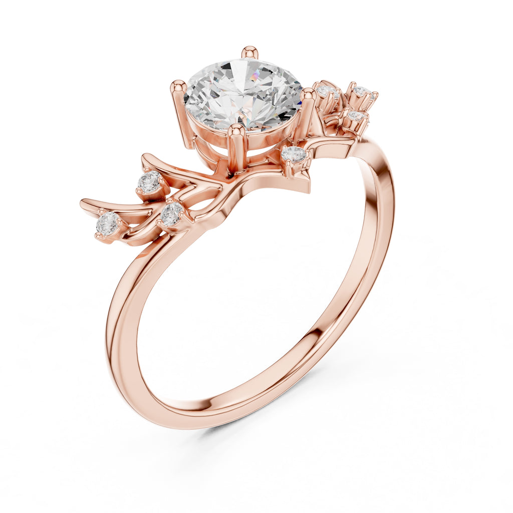 0.85 ct Willow Branch Solitaire 0.85ct Rose Gold