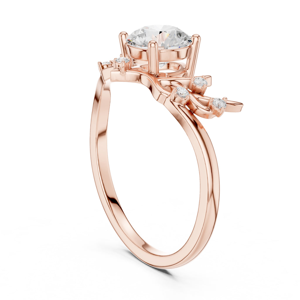0.85 ct Willow Branch Solitaire 0.85ct Rose Gold