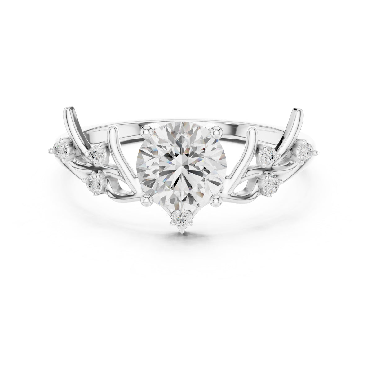 0.85 ct Willow Branch Solitaire 0.85ct White Gold