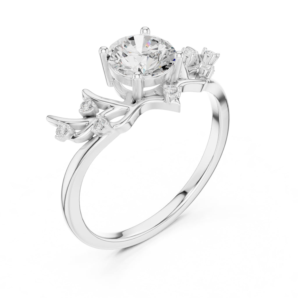 0.85 ct Willow Branch Solitaire 0.85ct White Gold