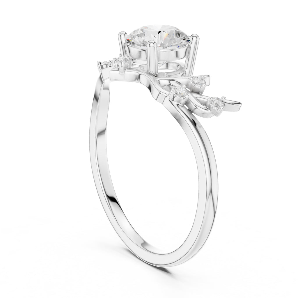 0.85 ct Willow Branch Solitaire 0.85ct White Gold