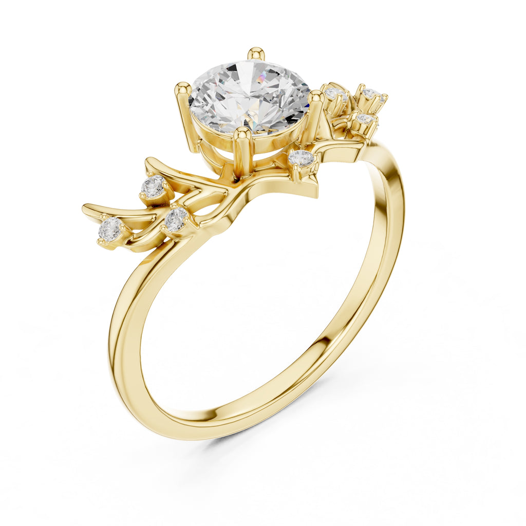 0.85 ct Willow Branch Solitaire 0.85ct Yellow Gold