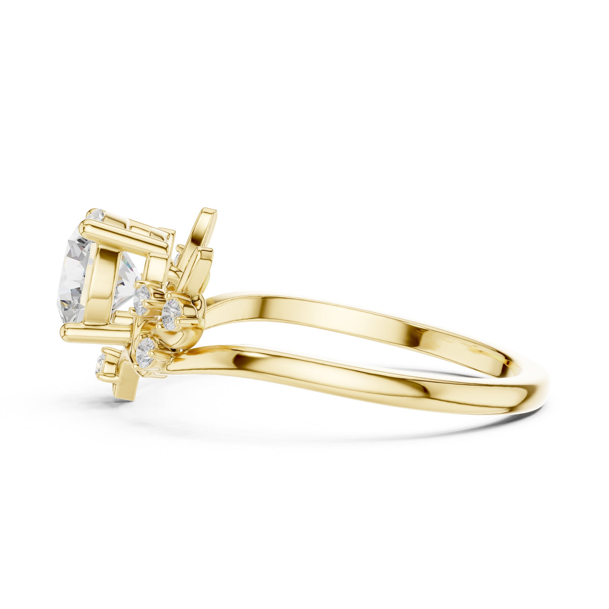 0.85 ct Willow Branch Solitaire 0.85ct Yellow Gold