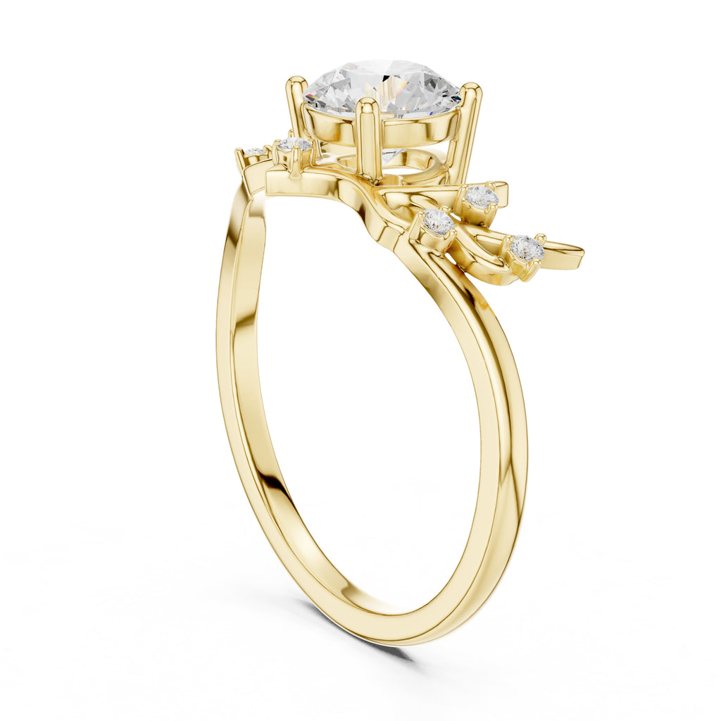 0.85 ct Willow Branch Solitaire 0.85ct Yellow Gold