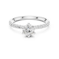 The Elara Pavé Solitaire 0.65ct White Gold