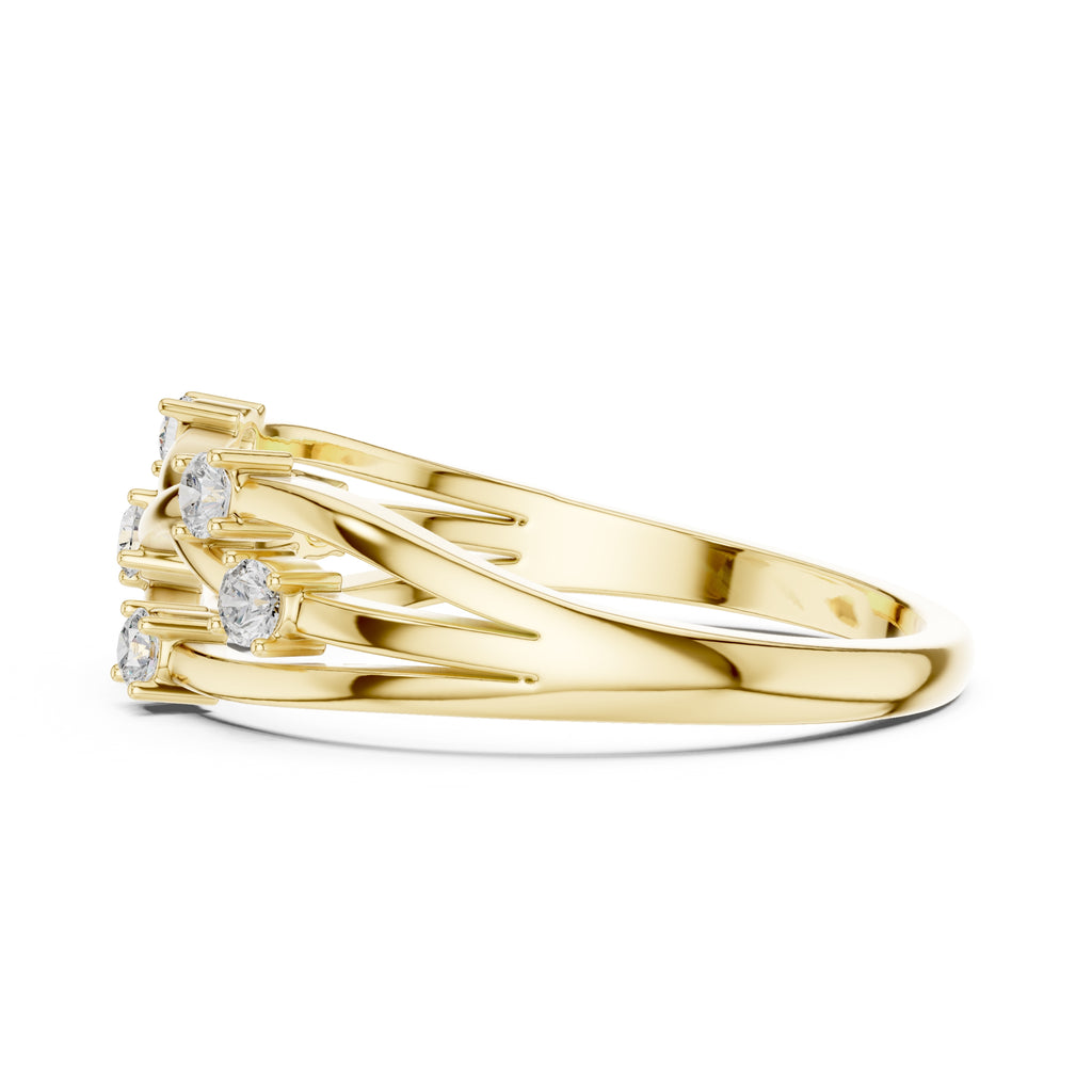 The Celeste Criss-Cross Ring Yellow Gold