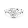 The Lotus Halo Solitaire 0.17ct White Gold