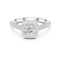 The Lumiere Halo Ring 0.61ct White Gold