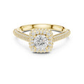 The Lumiere Halo Ring 0.61ct Yellow Gold