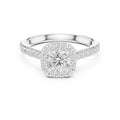 The Vintage Milgrain Halo Ring 0.7ct White Gold