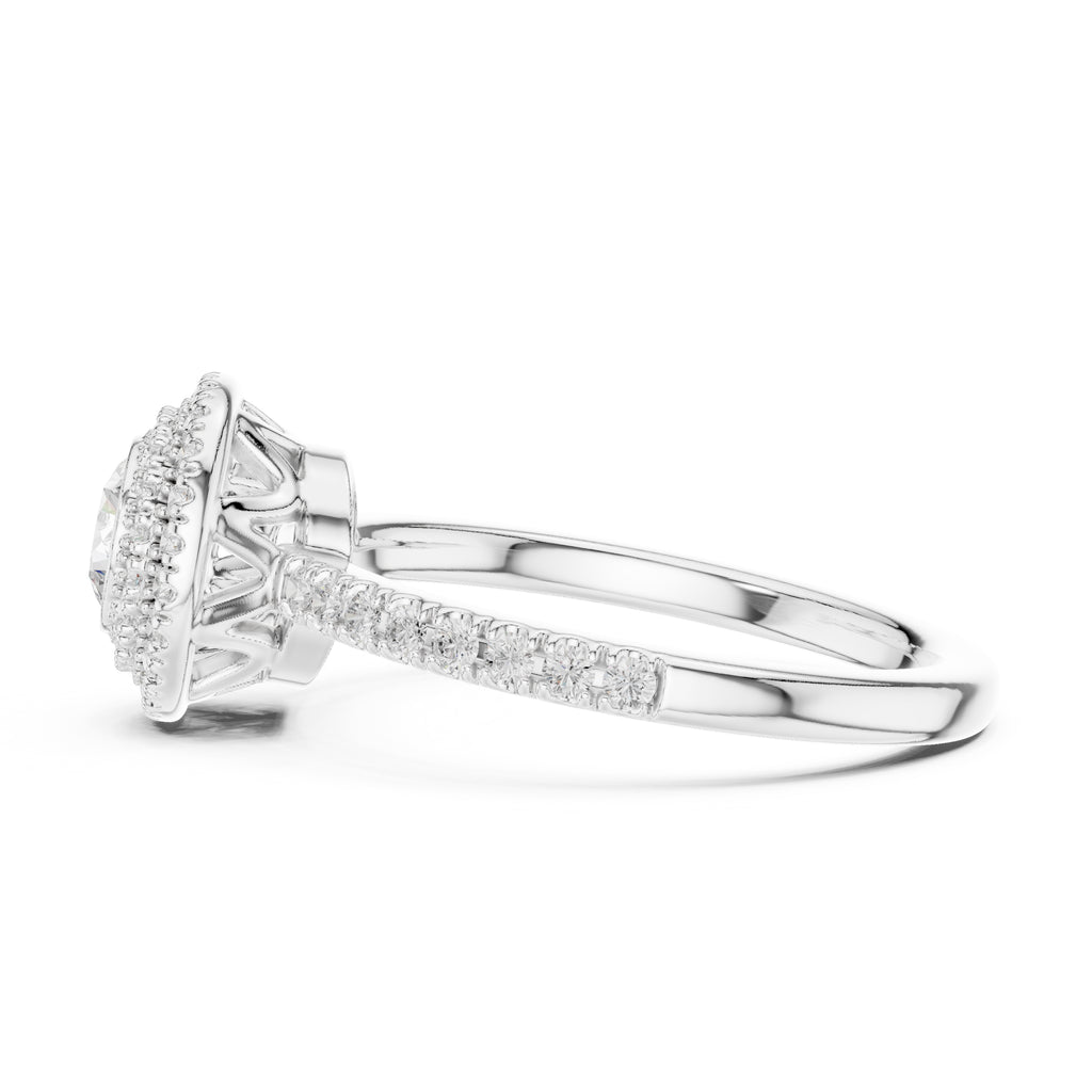 The Duchess Double Halo Ring 0.61ct White Gold