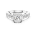 The Golden Radiance Halo Ring 0.5ct White Gold