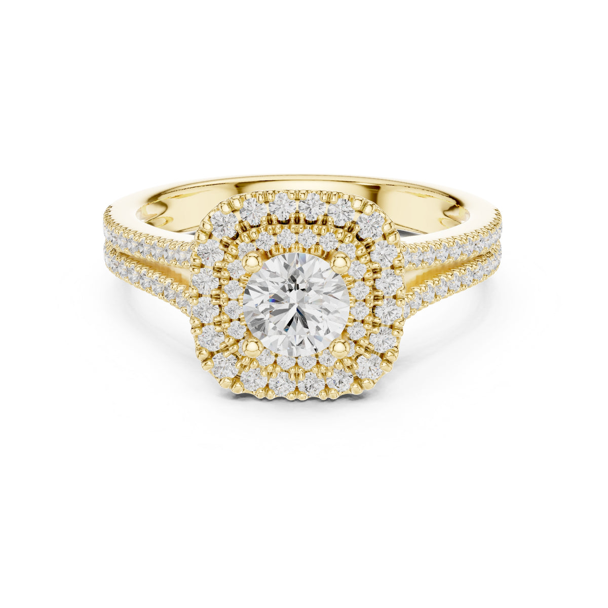 The Crown Jewel Split-Ring 0.5ct Yellow Gold