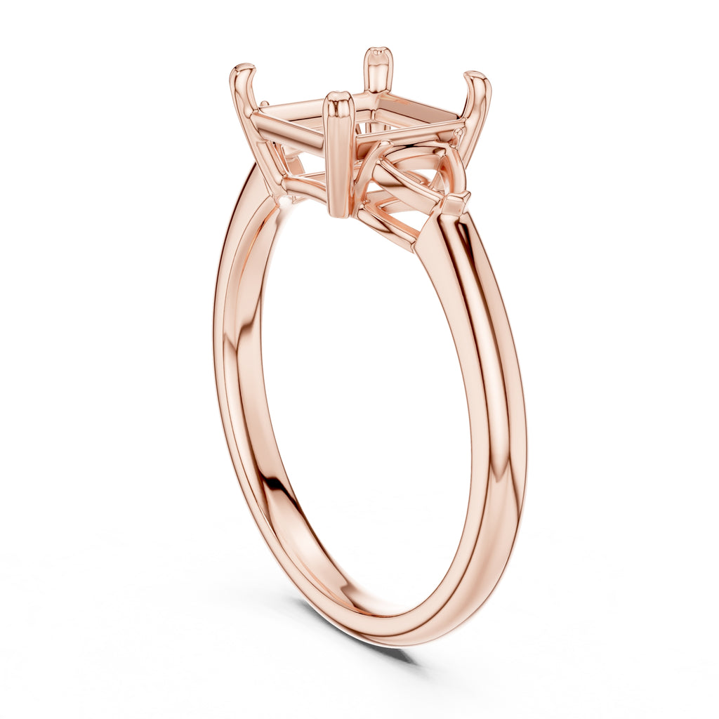 2.00 ct Celestial Three-Stone Engagement Ring 2ct Rose Gold Princess