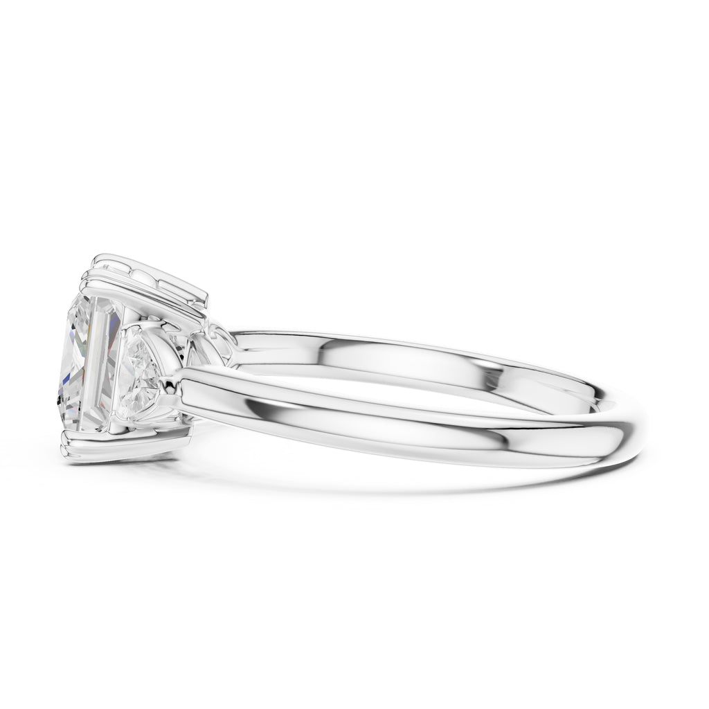 2.00 ct Celestial Three-Stone Engagement Ring 2ct White Gold Princess