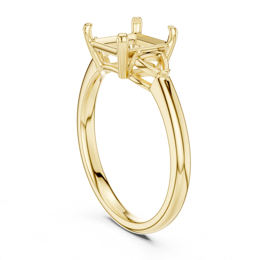 2.00 ct Celestial Three-Stone Engagement Ring 2ct Yellow Gold Princess