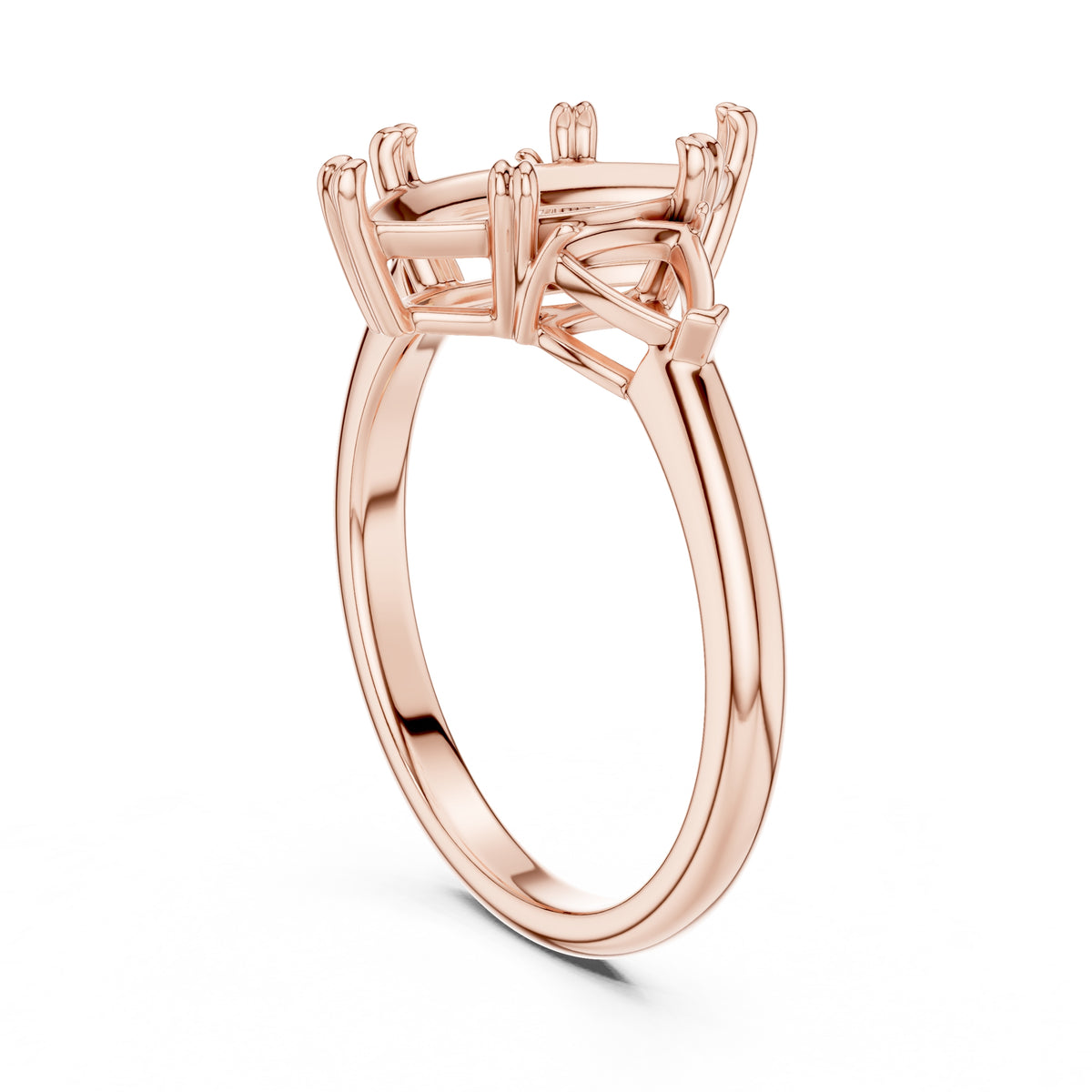 2.00 ct Opulent Three-Stone Engagement Ring 2ct Rose Gold Marquise