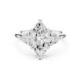 2.00 ct Opulent Three-Stone Engagement Ring 2ct White Gold Marquise