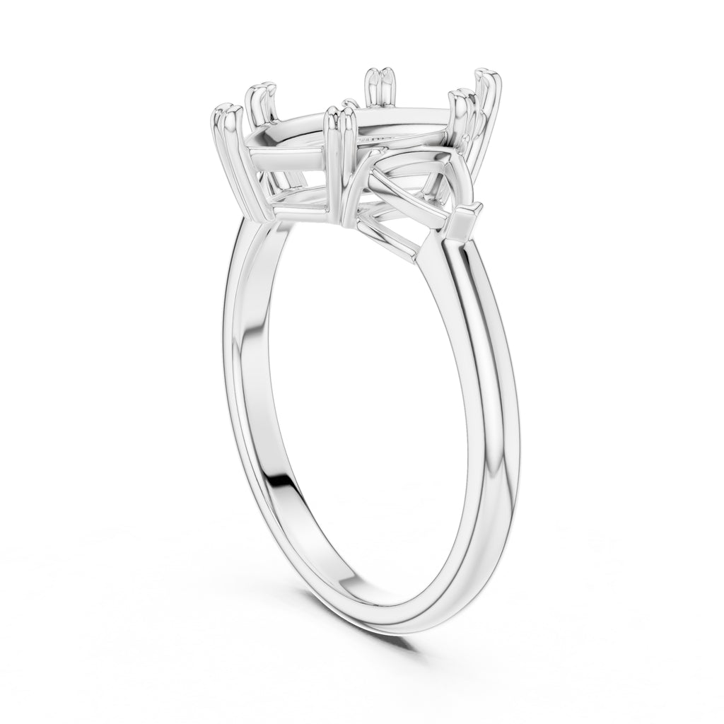 2.00 ct Opulent Three-Stone Engagement Ring 2ct White Gold Marquise
