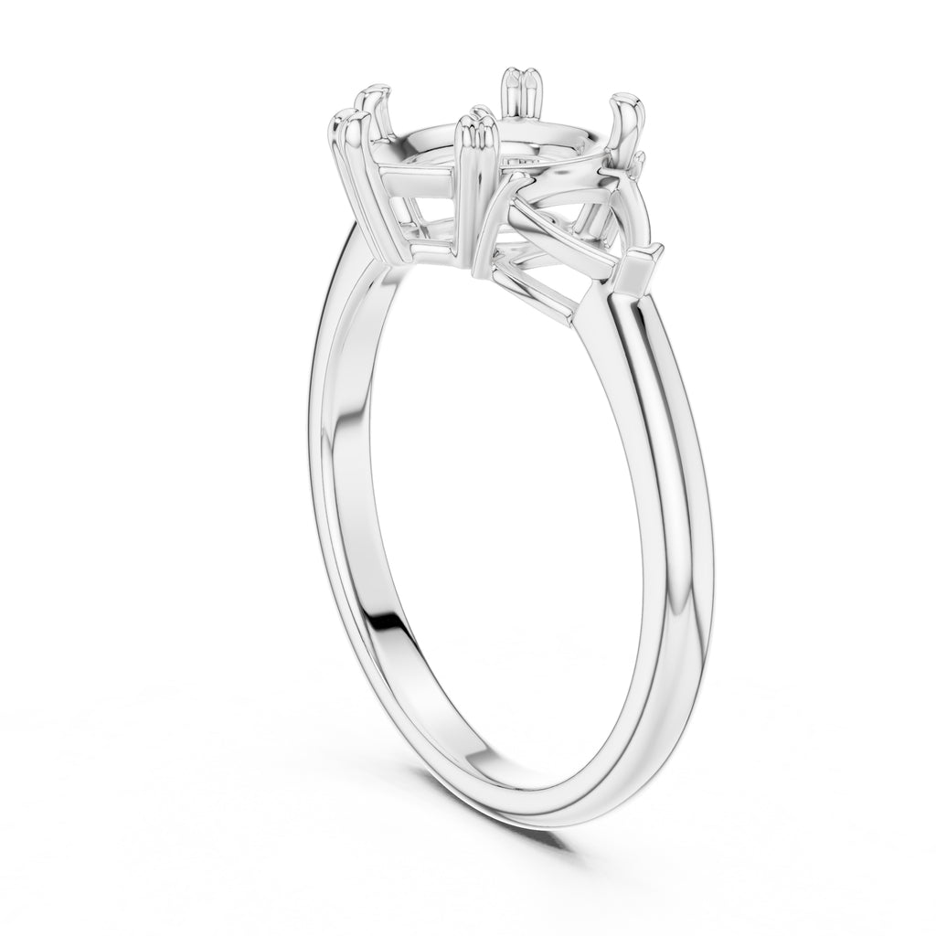 2.00 ct Opulent Three-Stone Engagement Ring 2ct White Gold Pear