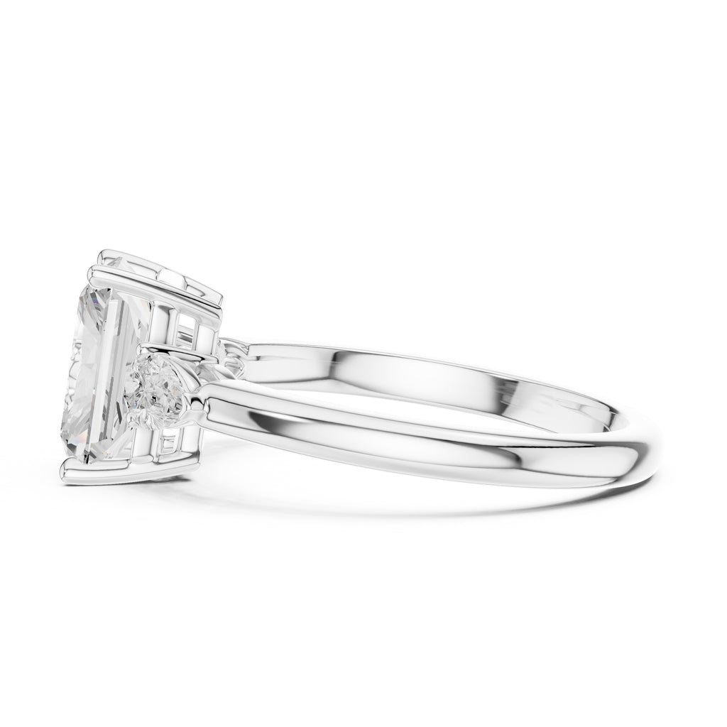 2.00 ct Majestic Three-Stone Engagement Ring 2ct White Gold Radiant