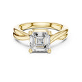 2.00 ct Enchanted Twist Solitaire Engagement Ring 2ct Yellow Gold Asscher
