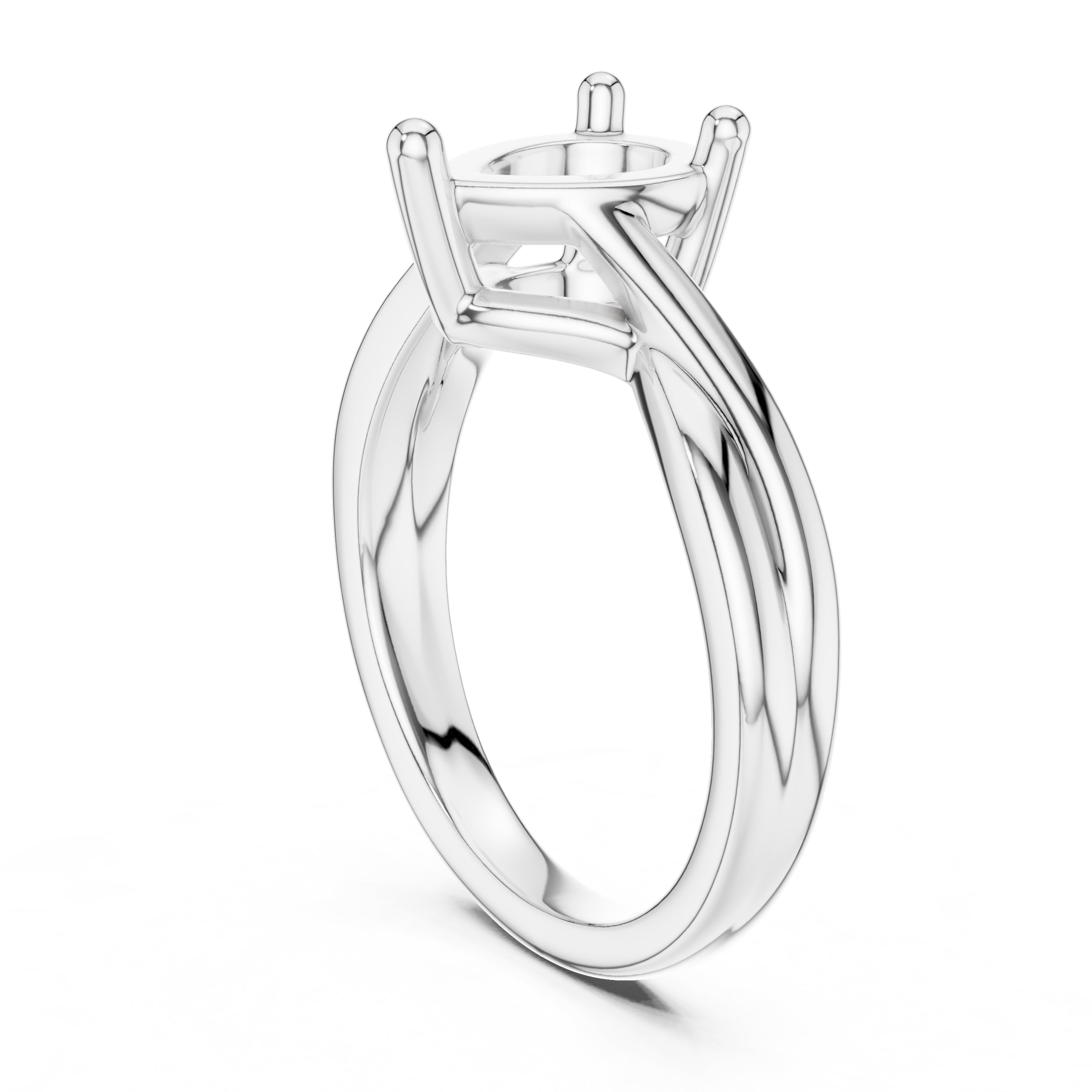2.00 ct Enchanted Twist Solitaire Engagement Ring 2ct White Gold Pear