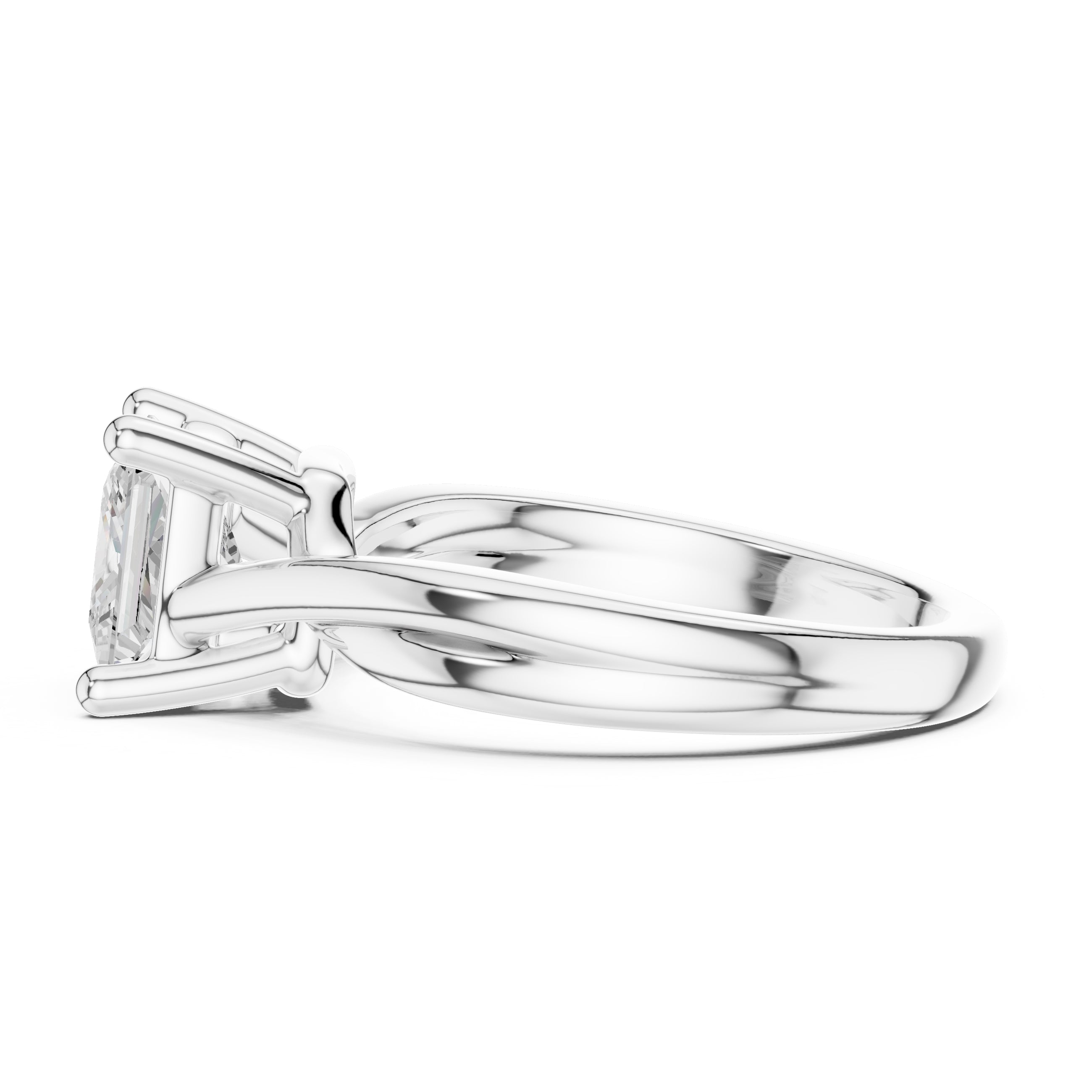 2.00 ct Enchanted Twist Solitaire Engagement Ring 2ct White Gold Princess